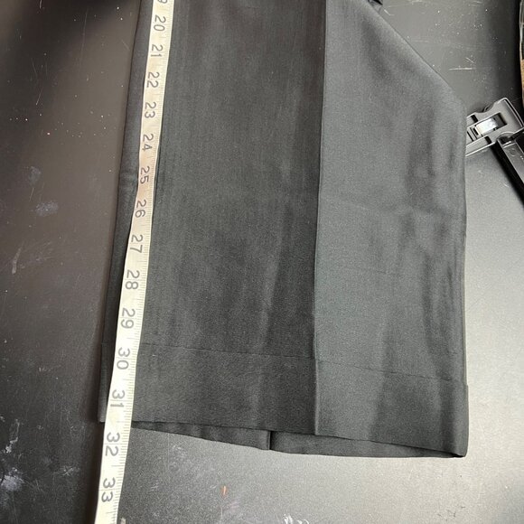 Liz Claiborne Black 100% Silk Women's Dress Pants Size 12 Side Zipper Flat Front - Picture 10 of 11